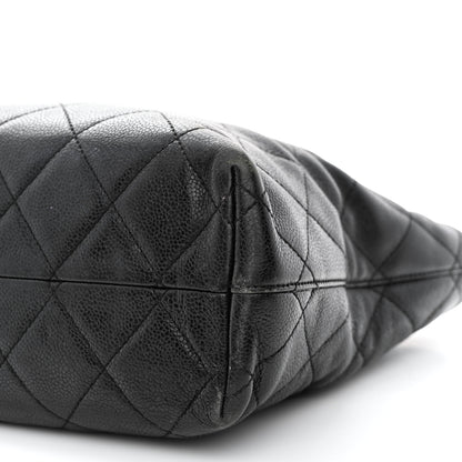 Chanel Caviar Quilted Shopping Tote Black 10 of 14
