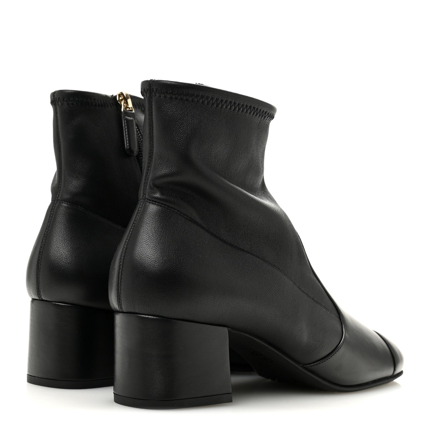 Chanel Stretch Lambskin Cap Toe CC Uniform Short Boots 40 Black 5 of 9
