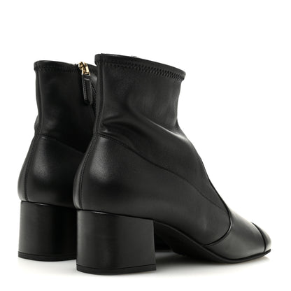 Chanel Stretch Lambskin Cap Toe CC Uniform Short Boots 40 Black 5 of 9