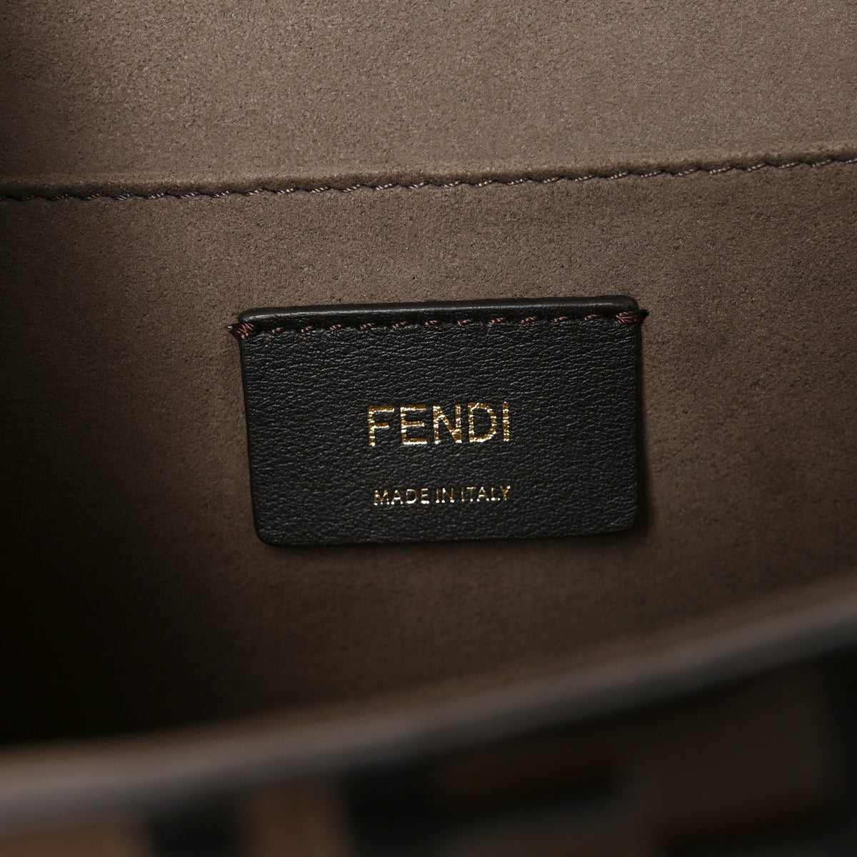 Vitello Century F is Fendi Bi-Color FF 1974 Embossed Kan I Shoulder Bag Maya Black