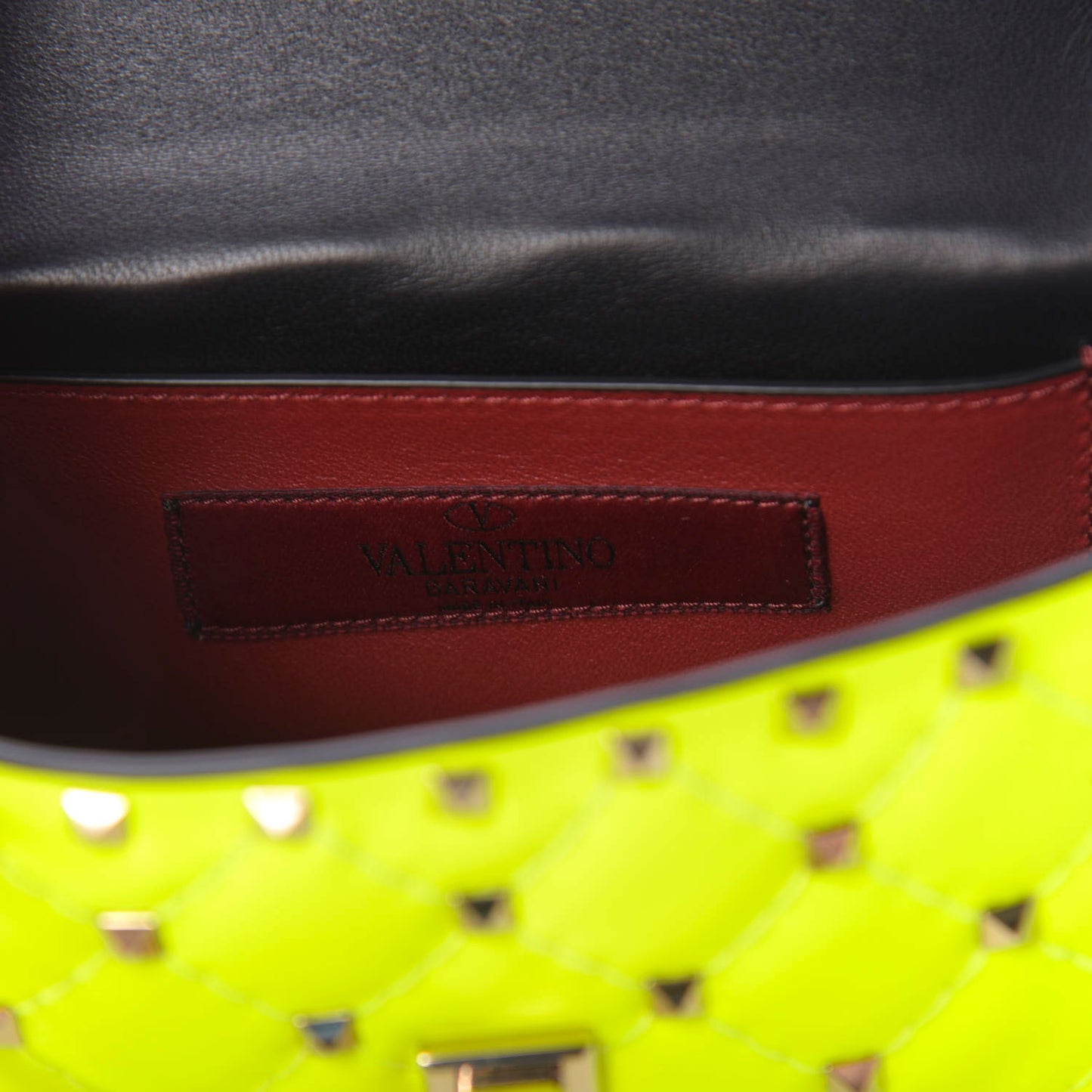 Calfskin Mini Rockstud Spike Shoulder Bag Lime