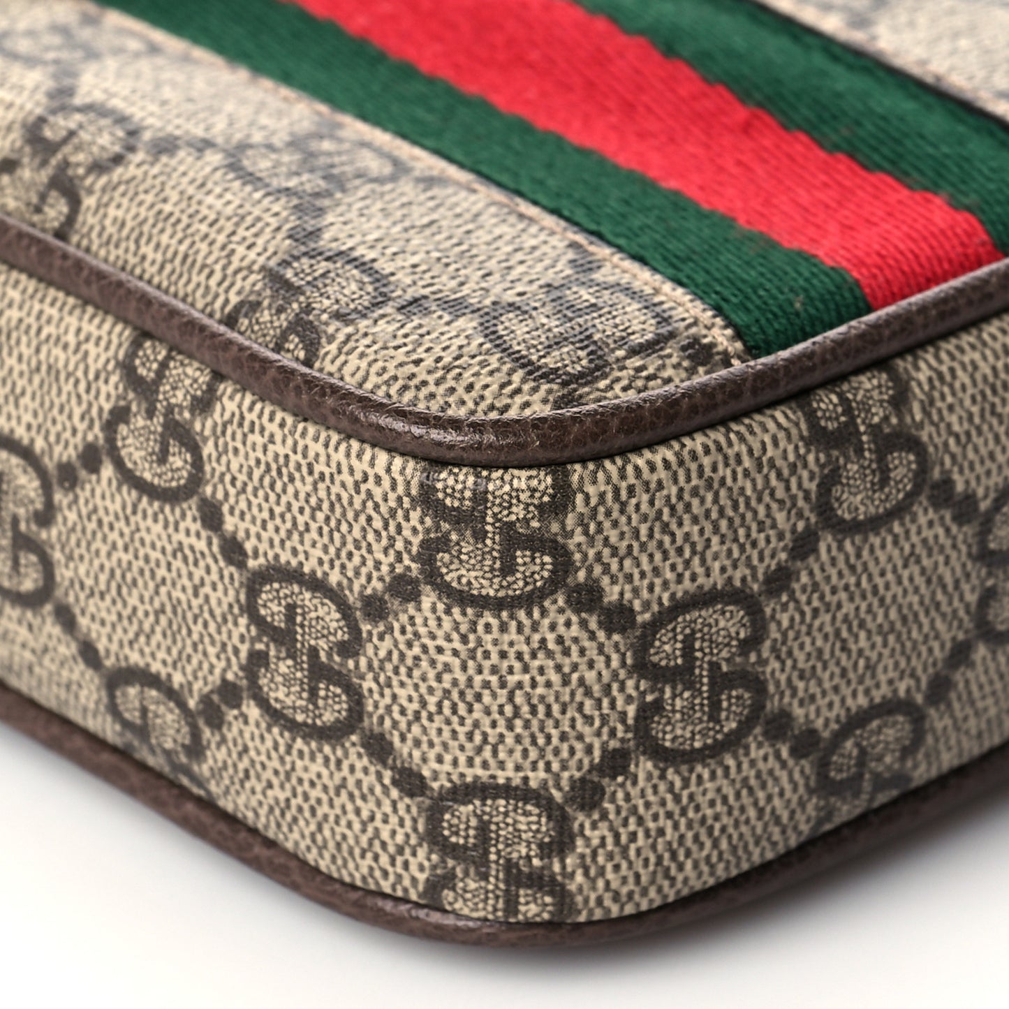 GG Supreme Monogram Web Ophidia Phone Crossbody Bag Beige New Acero