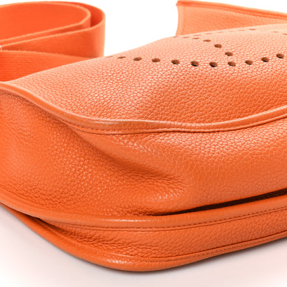 Hermes Taurillon Clemence Evelyne III GM Orange 9 of 10
