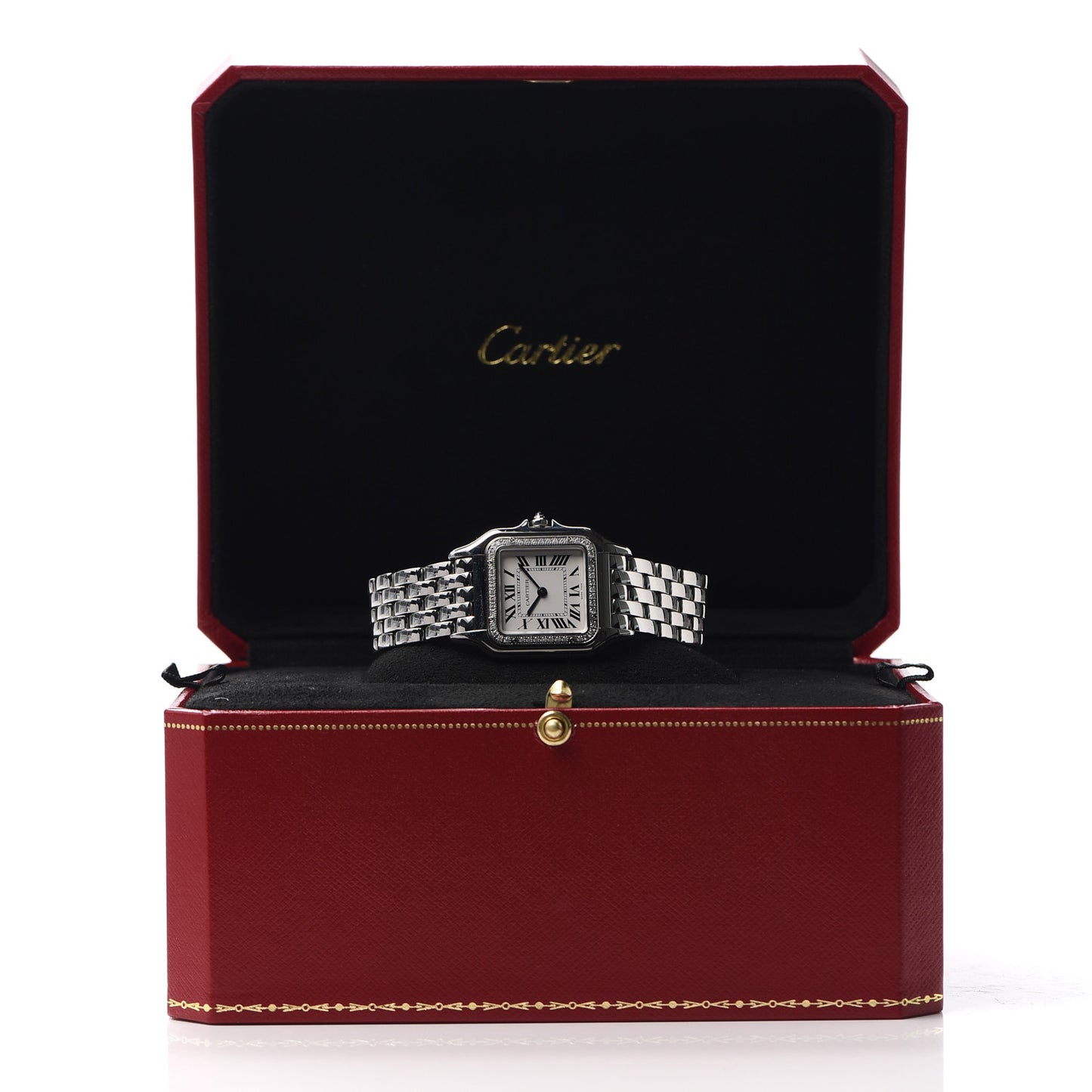 Stainless Steel Diamond 27mm Panthere Quartz Watch