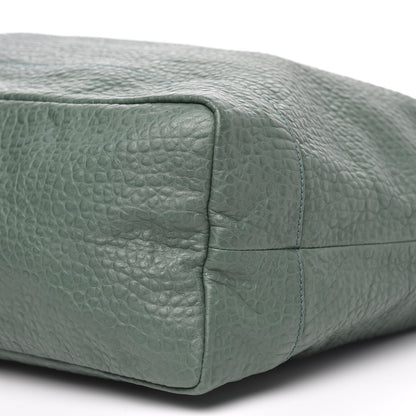 Gucci Pebbled Calfskin Large Mens Messenger Green 9 of 10
