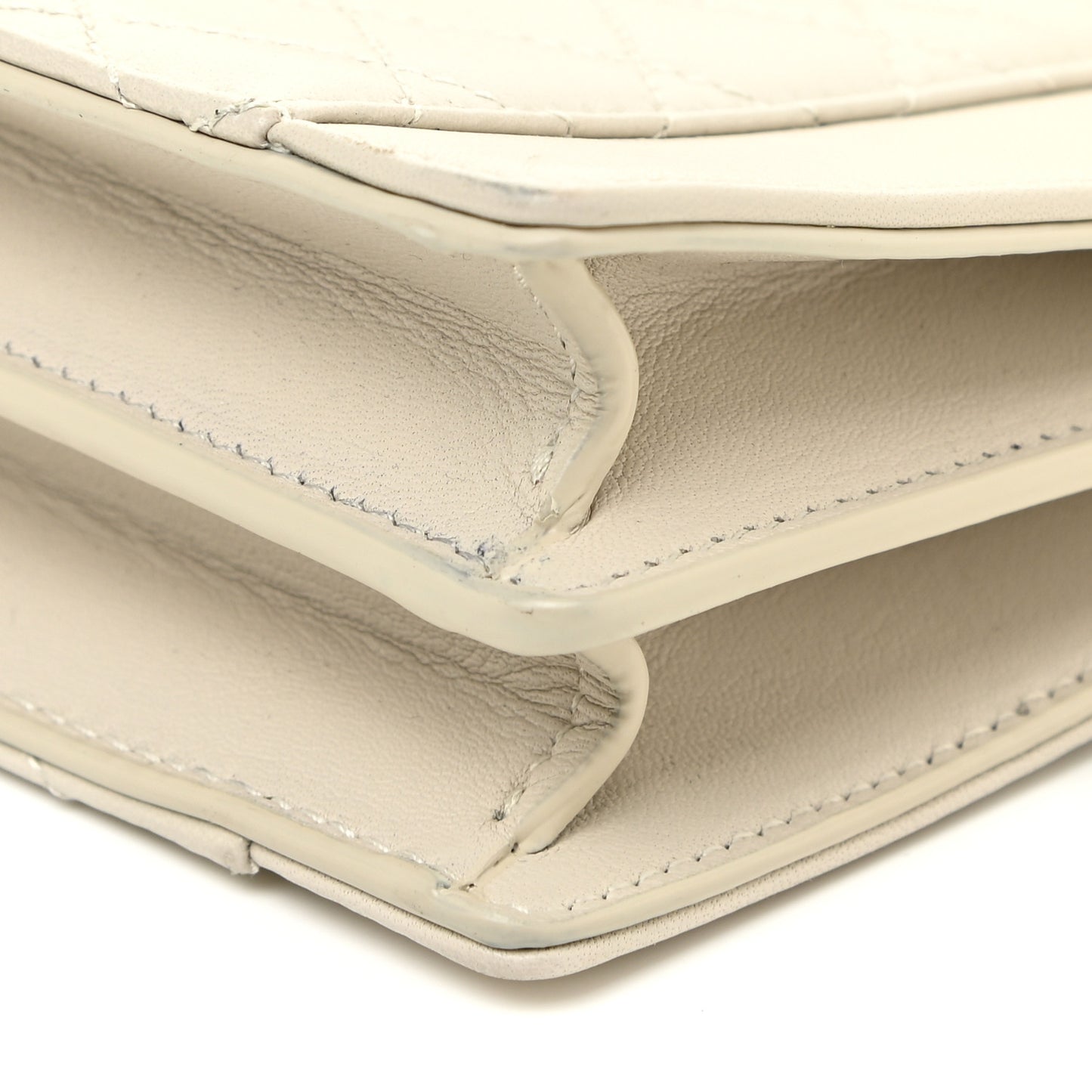 Lambskin Quilted Mini Gaby Satchel Blanc Vintage
