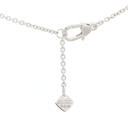 Chanel 18K White Gold Diamond Coco Crush C Necklace 5 of 6