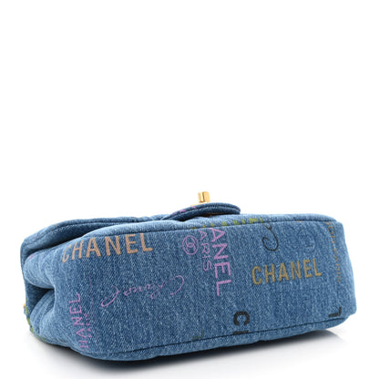 Chanel Denim Quilted Mini Denim Mood Rectangular Flap Blue Multicolor 4 of 11