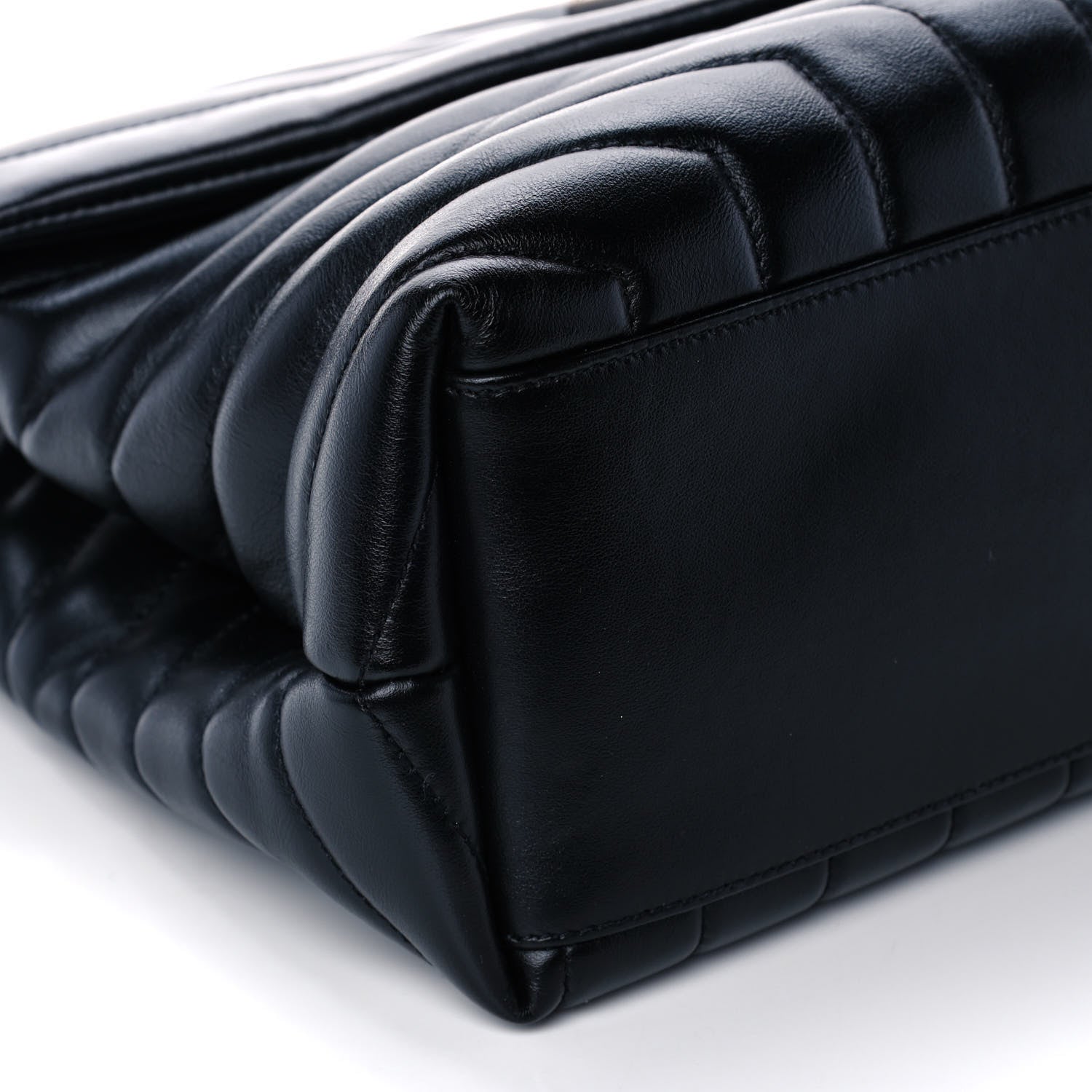 Saint Laurent Calfskin Y Quilted Monogram Medium Loulou Chain Satchel Black 11 of 12
