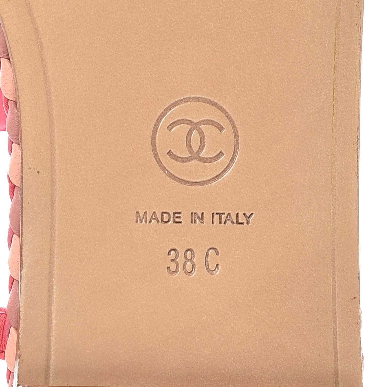 Chanel Lambskin CC Chain Thong Sandals 38 Bright Pink 7 of 8
