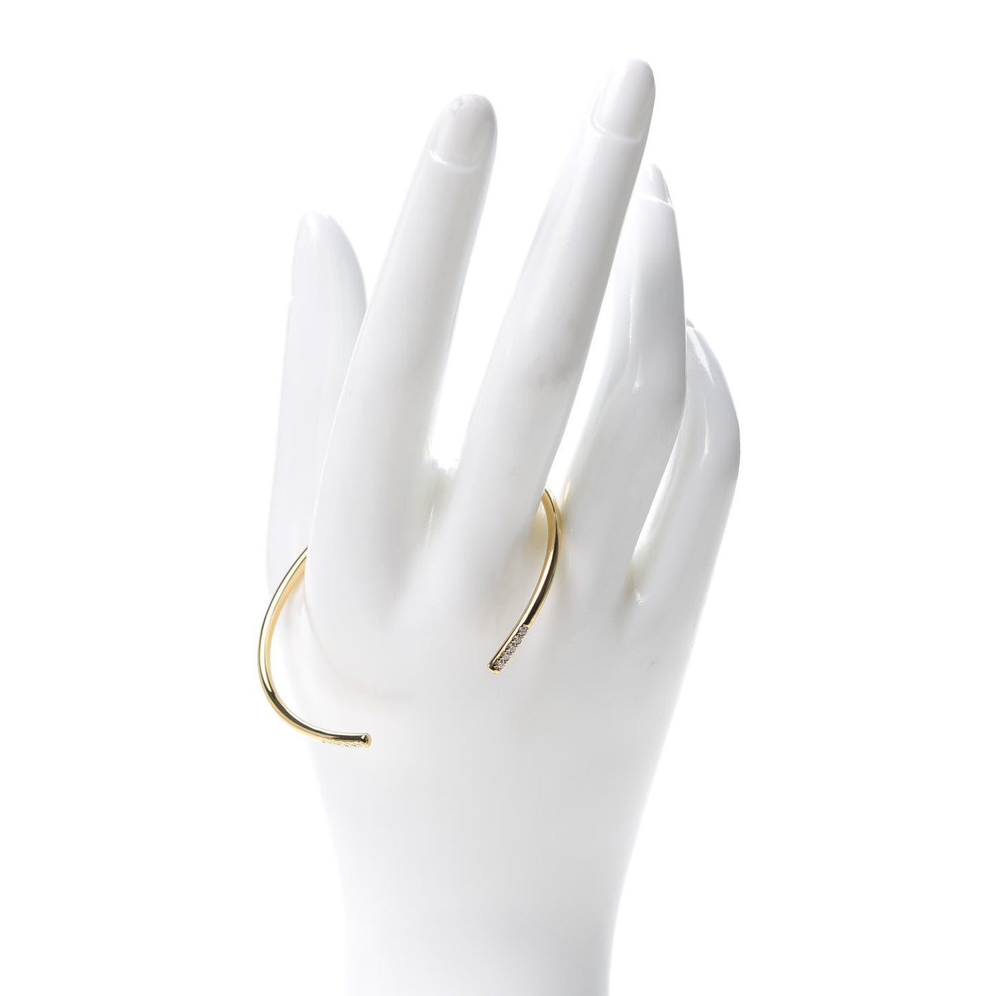 18K Yellow Gold Diamond Metro Wire Bracelet