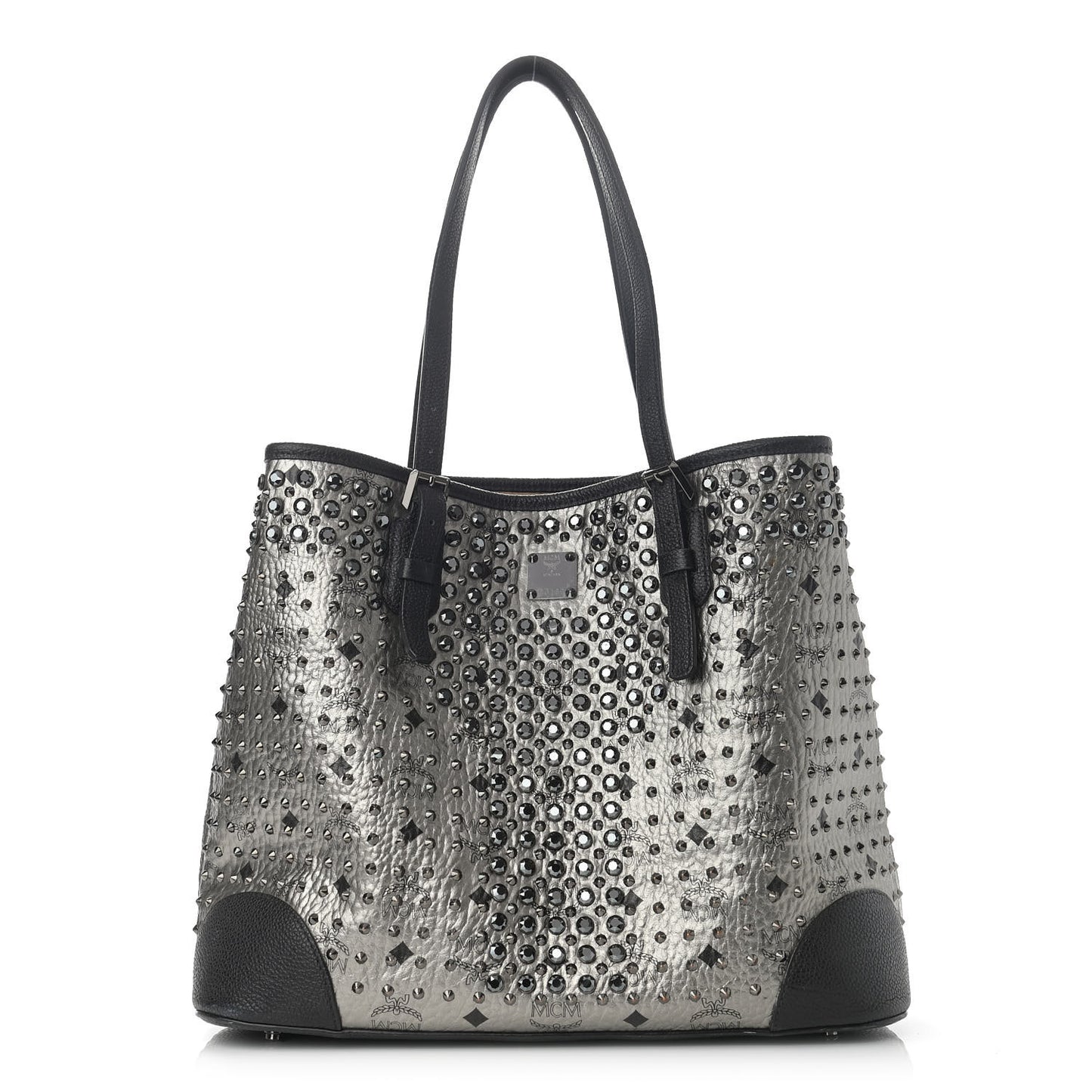 Visetos Swarovski Crystal Shopper Tote Silver