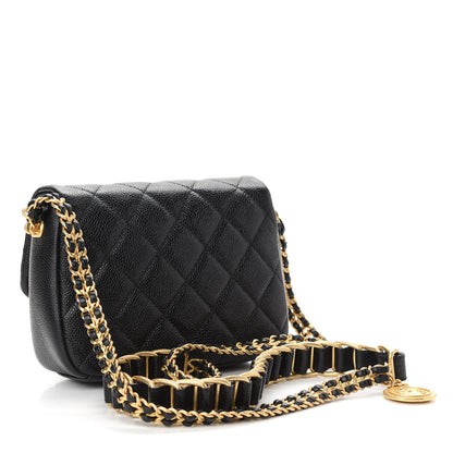 Chanel Caviar Quilted Mini Chain Soul Flap Black 2 of 8