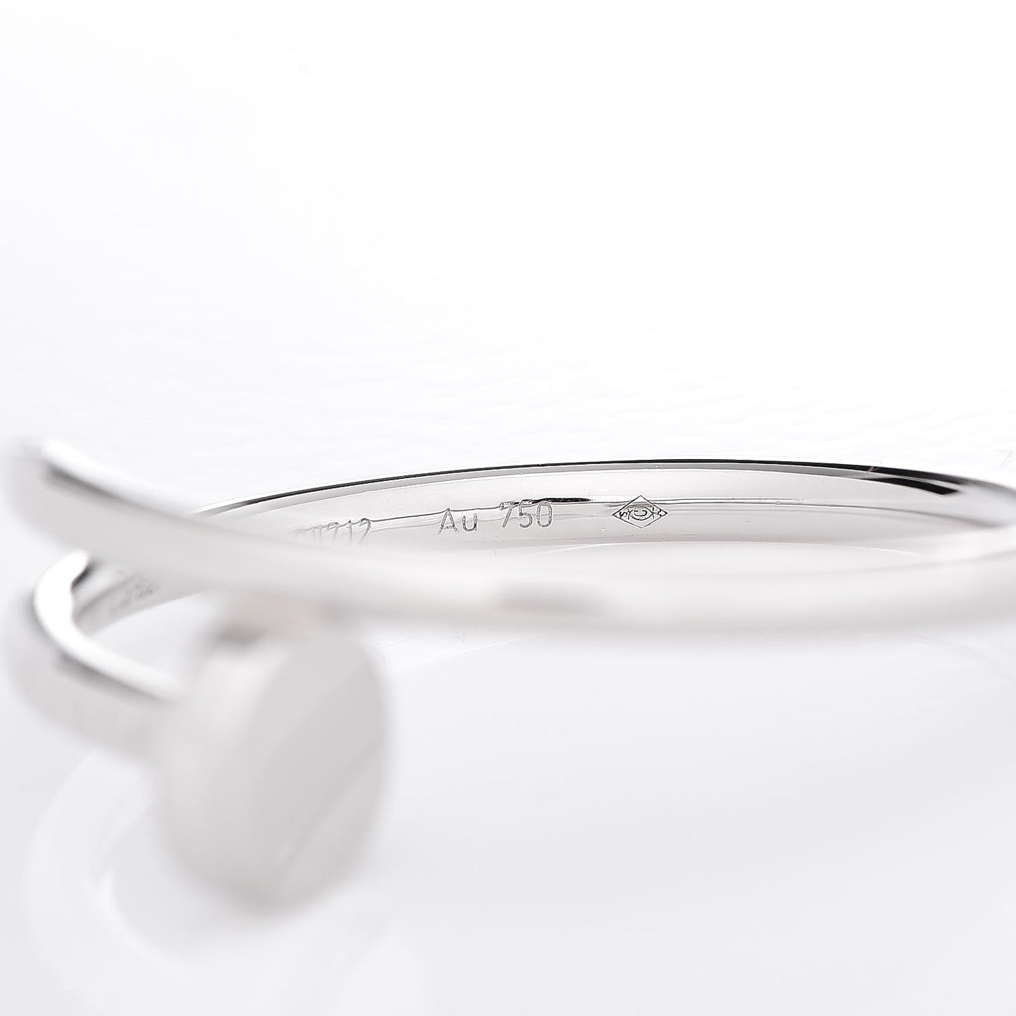 18K White Gold Small Juste Un Clou Ring 58 8.25