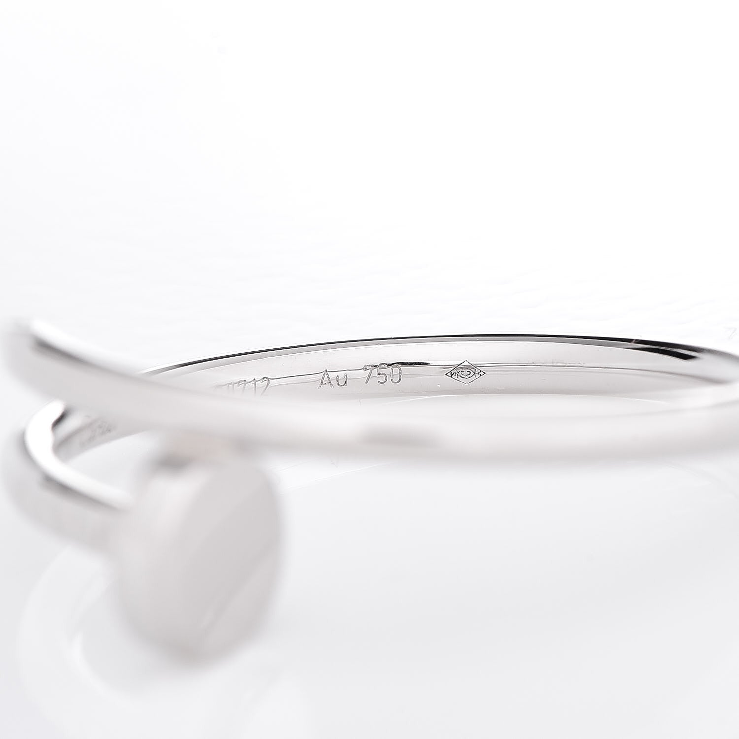 Cartier 18K White Gold Small Juste Un Clou Ring 58 8.25 6 of 7