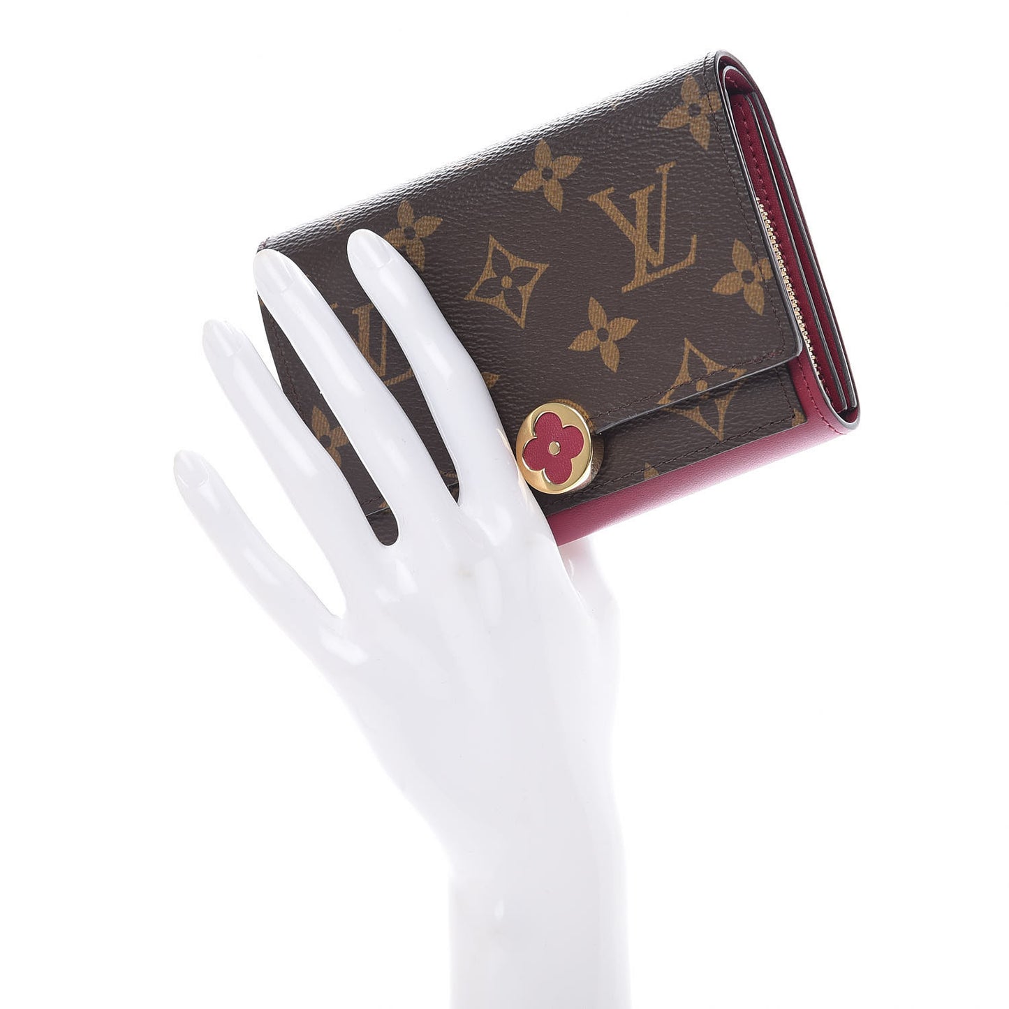 Monogram Flore Compact Wallet Fuchsia
