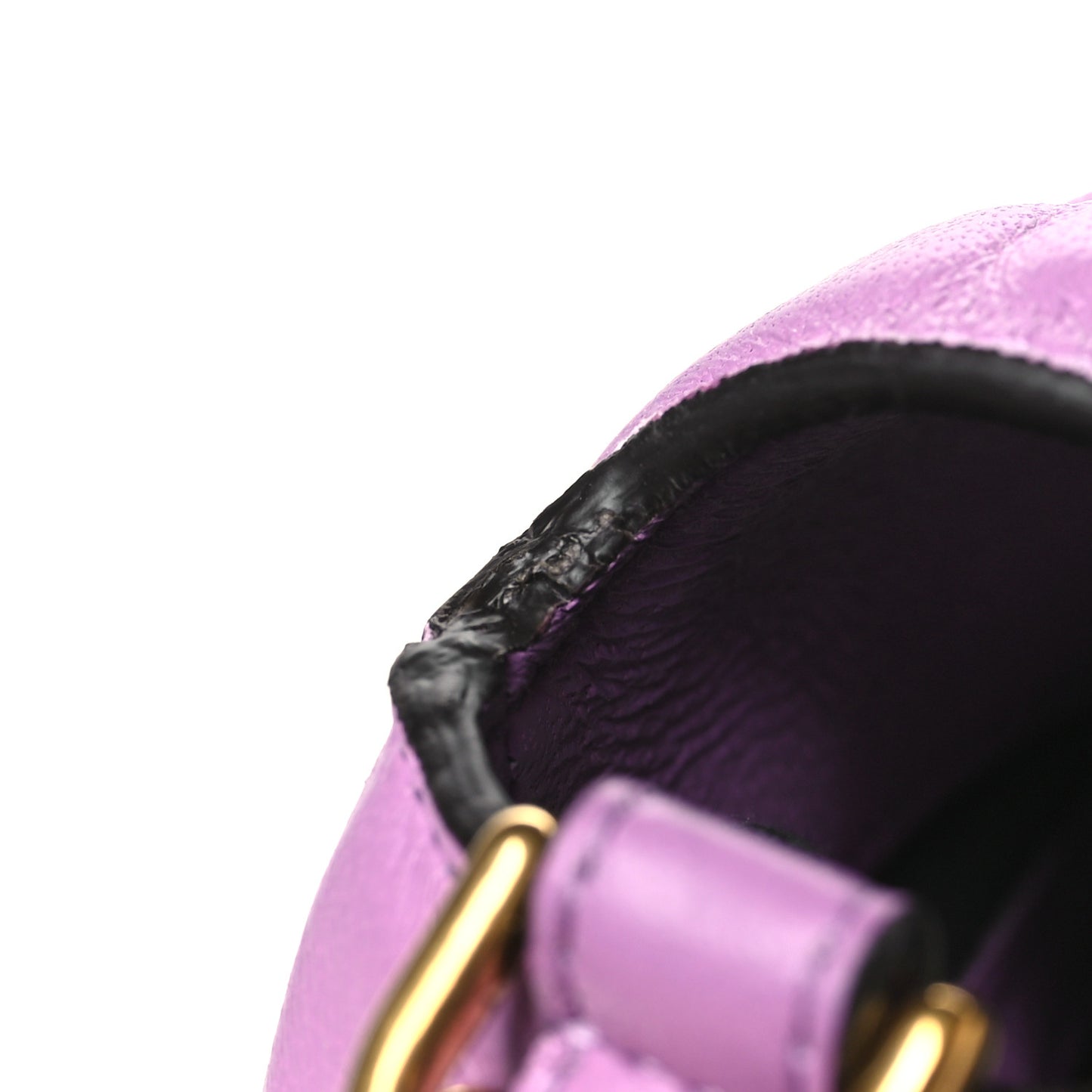 Nappa FF 1974 Embossed Baguette Agapanto