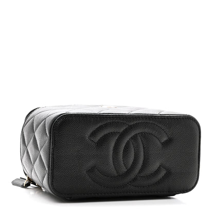 Chanel Caviar Quilted Small Vanity Case With Chain Black 4 of 10