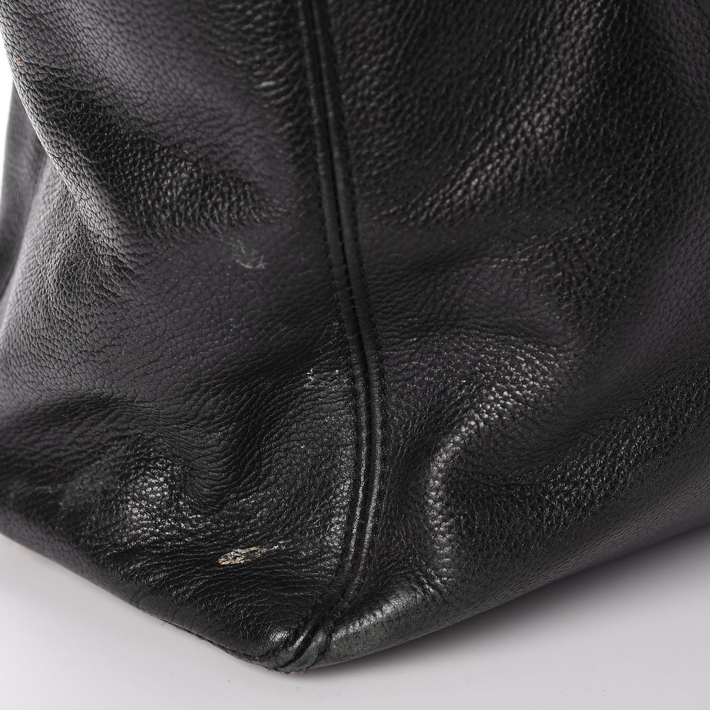 Calfskin Cerf Executive Shopper Tote Black