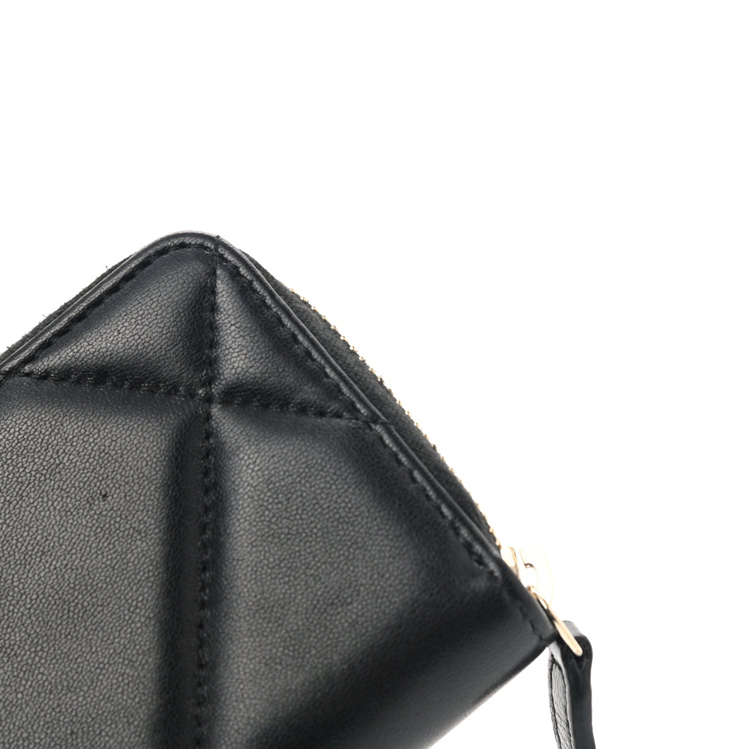 Chanel Lambskin Quilted Chanel 19 Zip Around Coin Purse Wallet Black 9 of 10