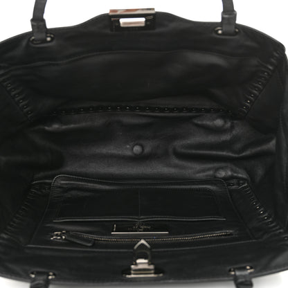 Valentino Garavani Vitello Medium Rockstud Tote Black 5 of 9