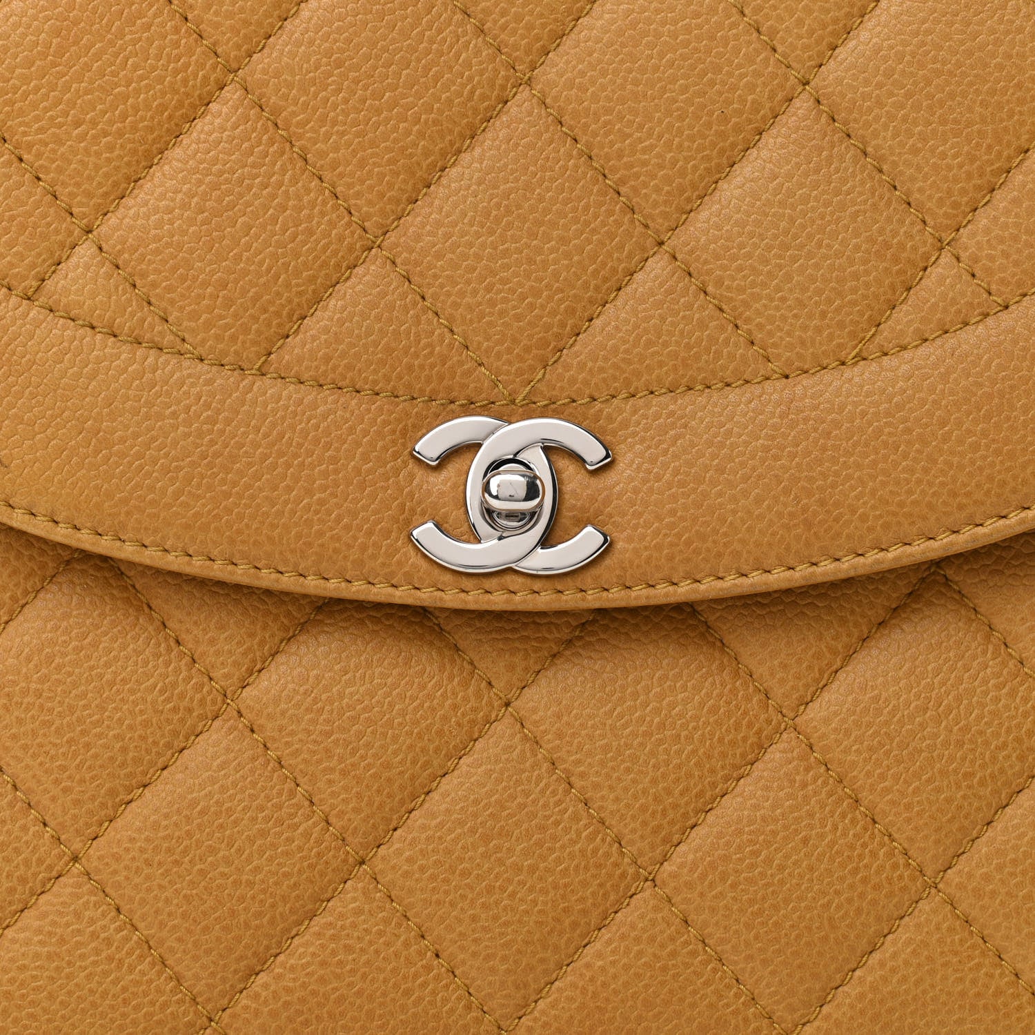Chanel Caviar Quilted Small Single Flap Yellow 8 of 14