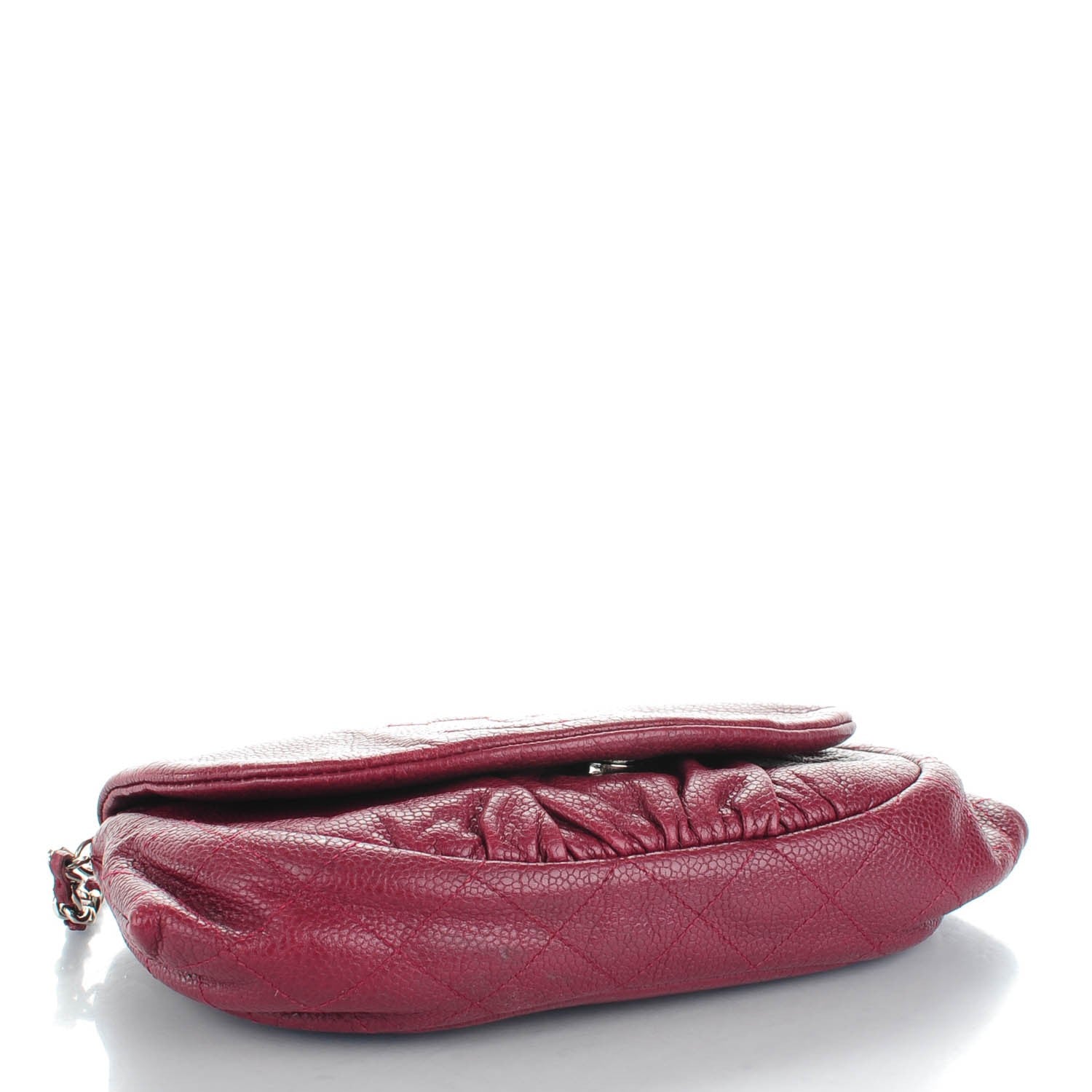 Chanel Caviar Half Moon Wallet On Chain WOC Dark Red 4 of 8