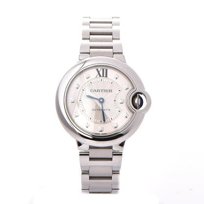 Cartier Stainless Steel Diamond 33mm Ballon Bleu De Automatic Watch 8 of 14