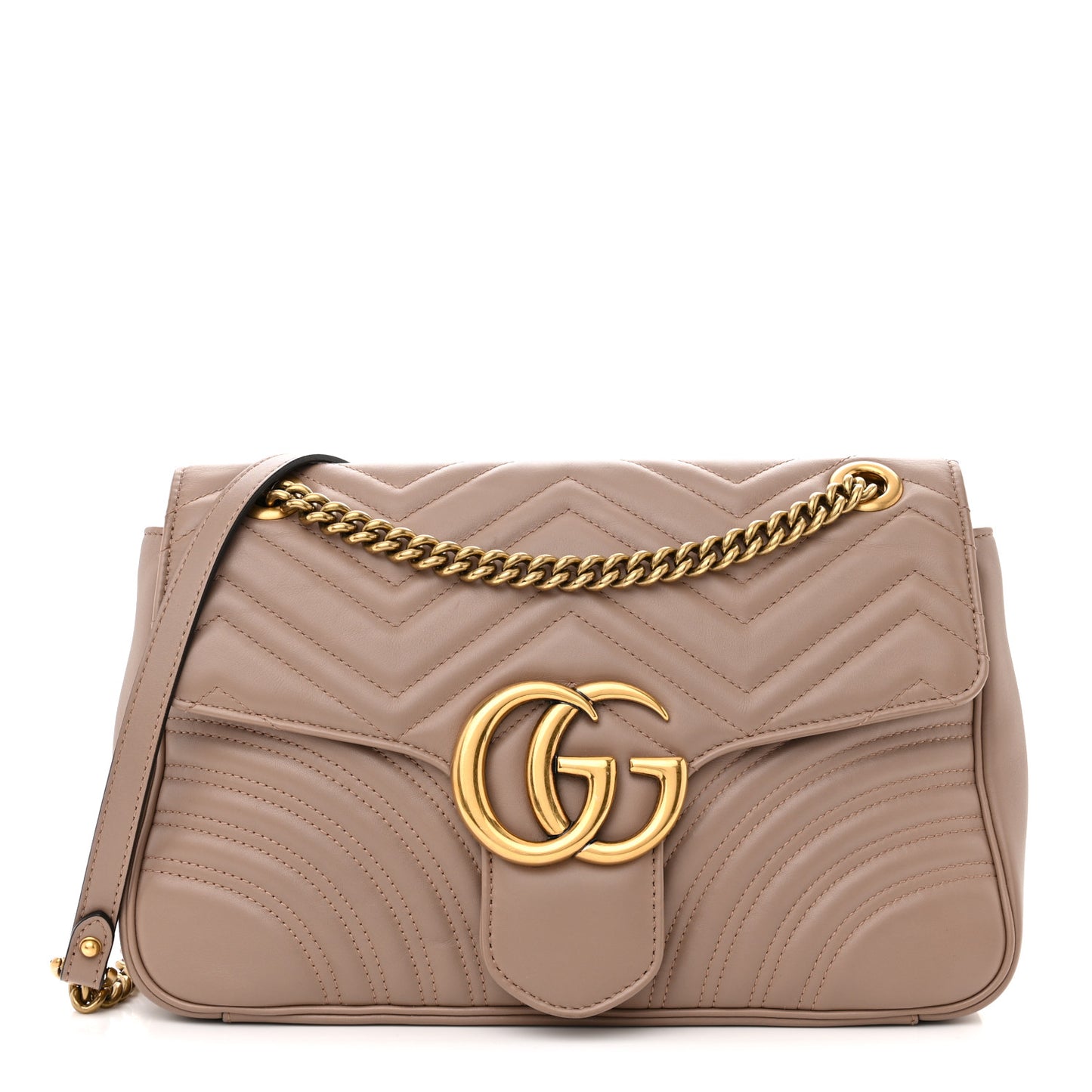 Calfskin Matelasse Medium GG Marmont Shoulder Bag Porcelain Rose