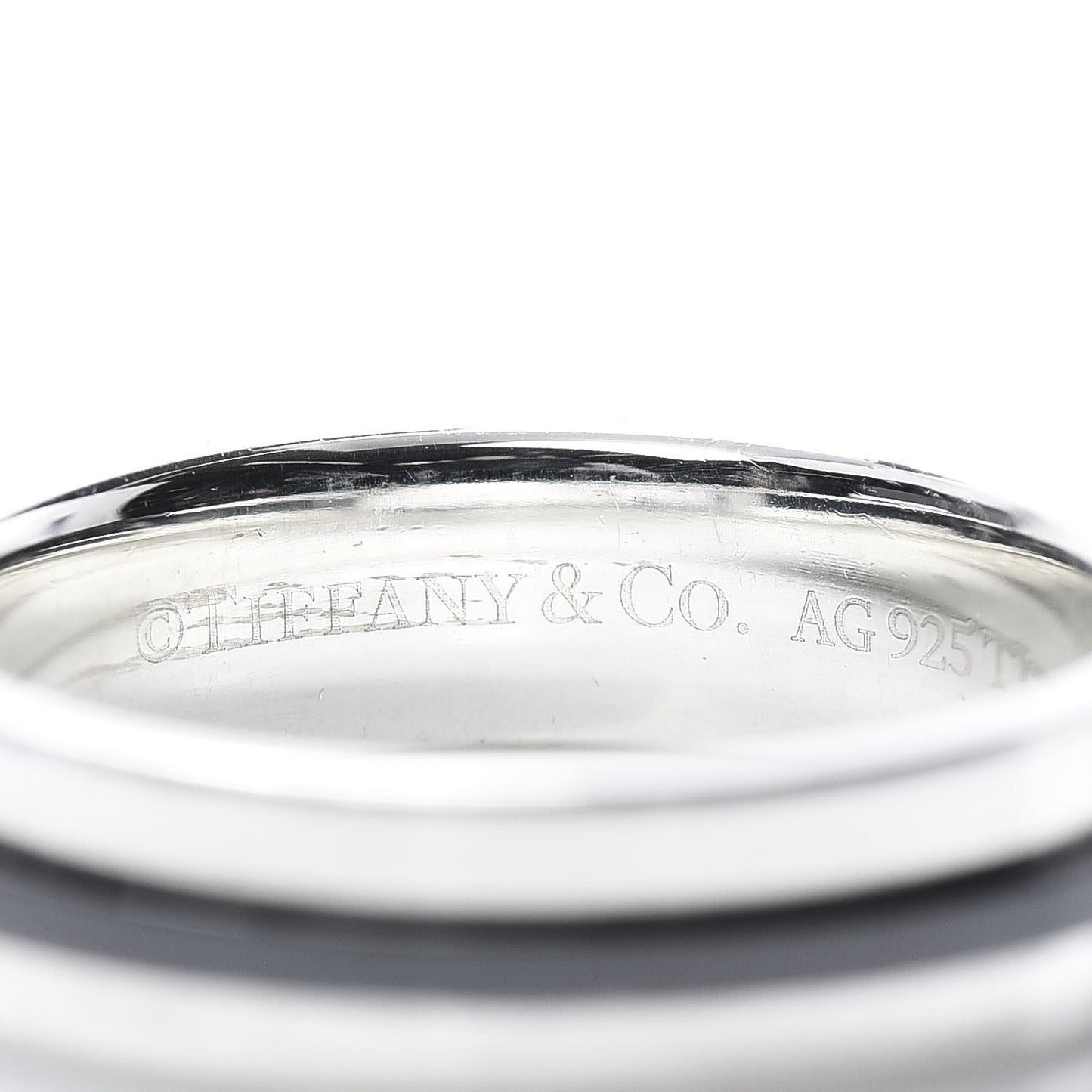 Sterling Silver Titanium T Two Ring 58 8.25