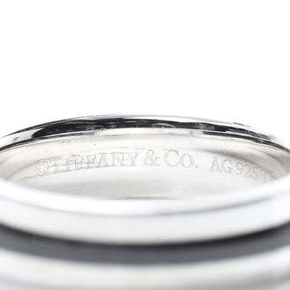 Tiffany Sterling Silver Titanium T Two Ring 58 8.25 4 of 6