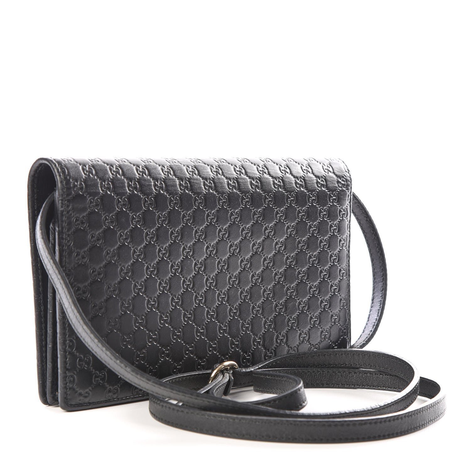 Gucci Microguccissima Crossbody Wallet Black 2 of 10