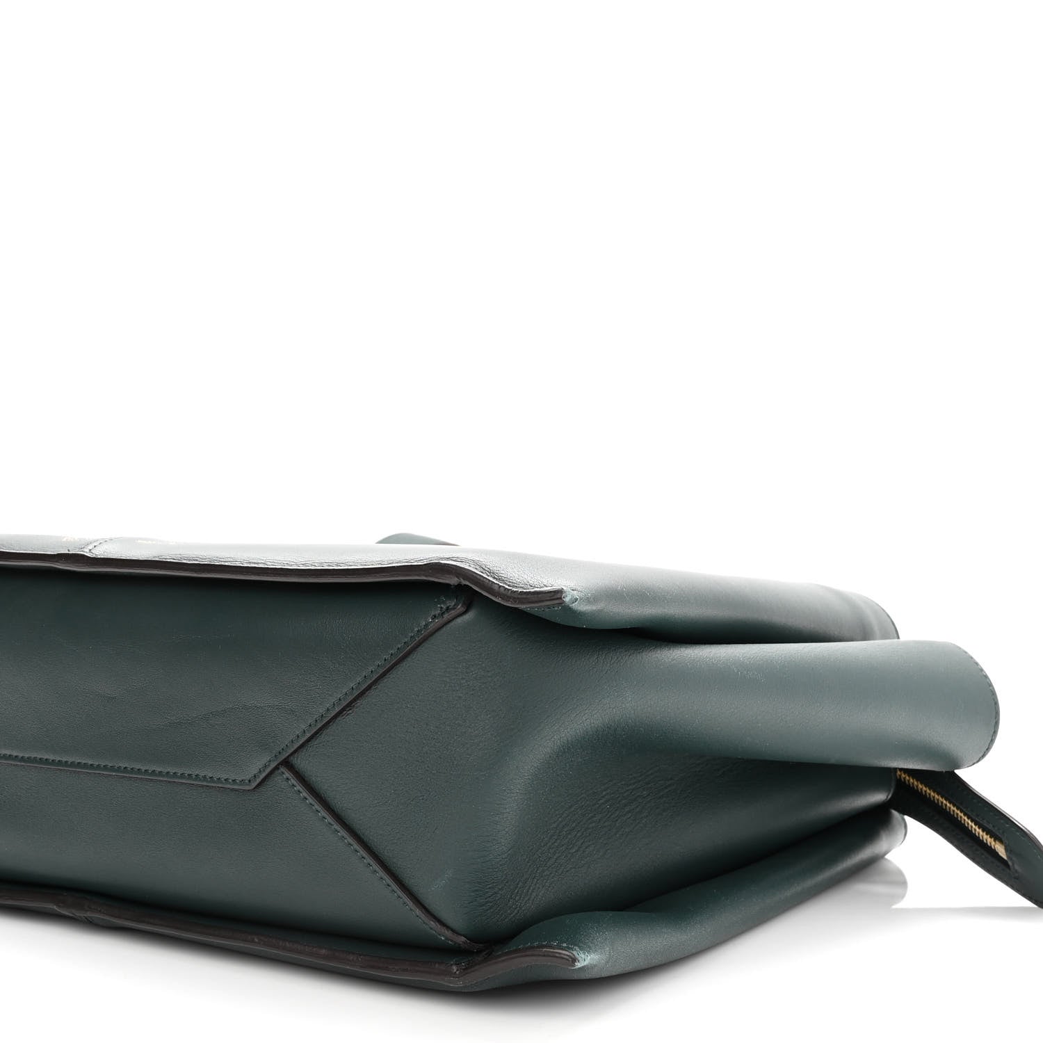 Celine Smooth Calfskin Medium Tri-Fold Bag Bottle Green 10 of 12