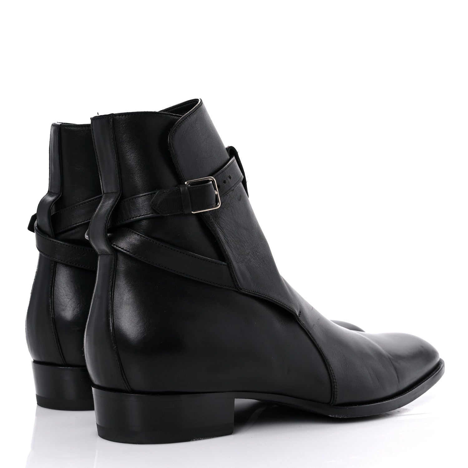 Saint Laurent Calfskin Mens Ankle Boots 46 Black 4 of 17