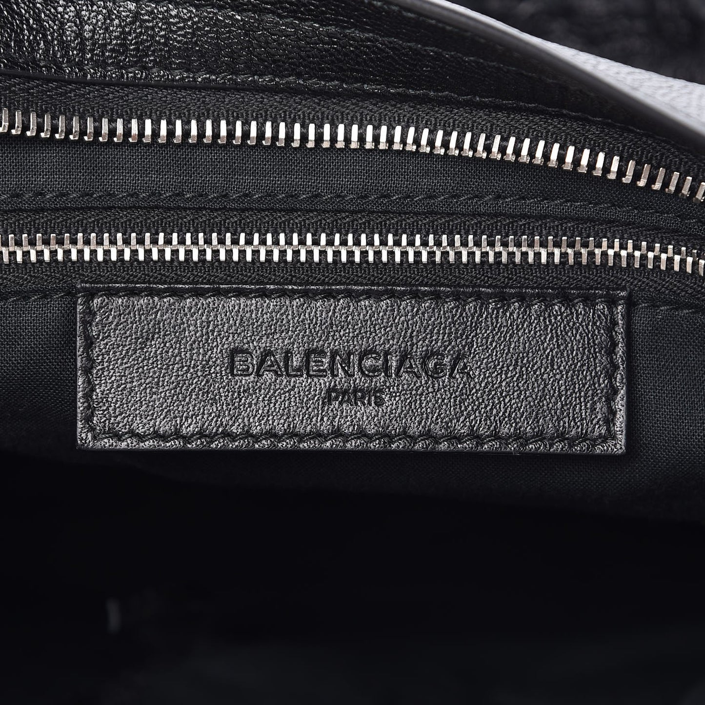 Chevre Silver Metallic Edge Hardware City Black