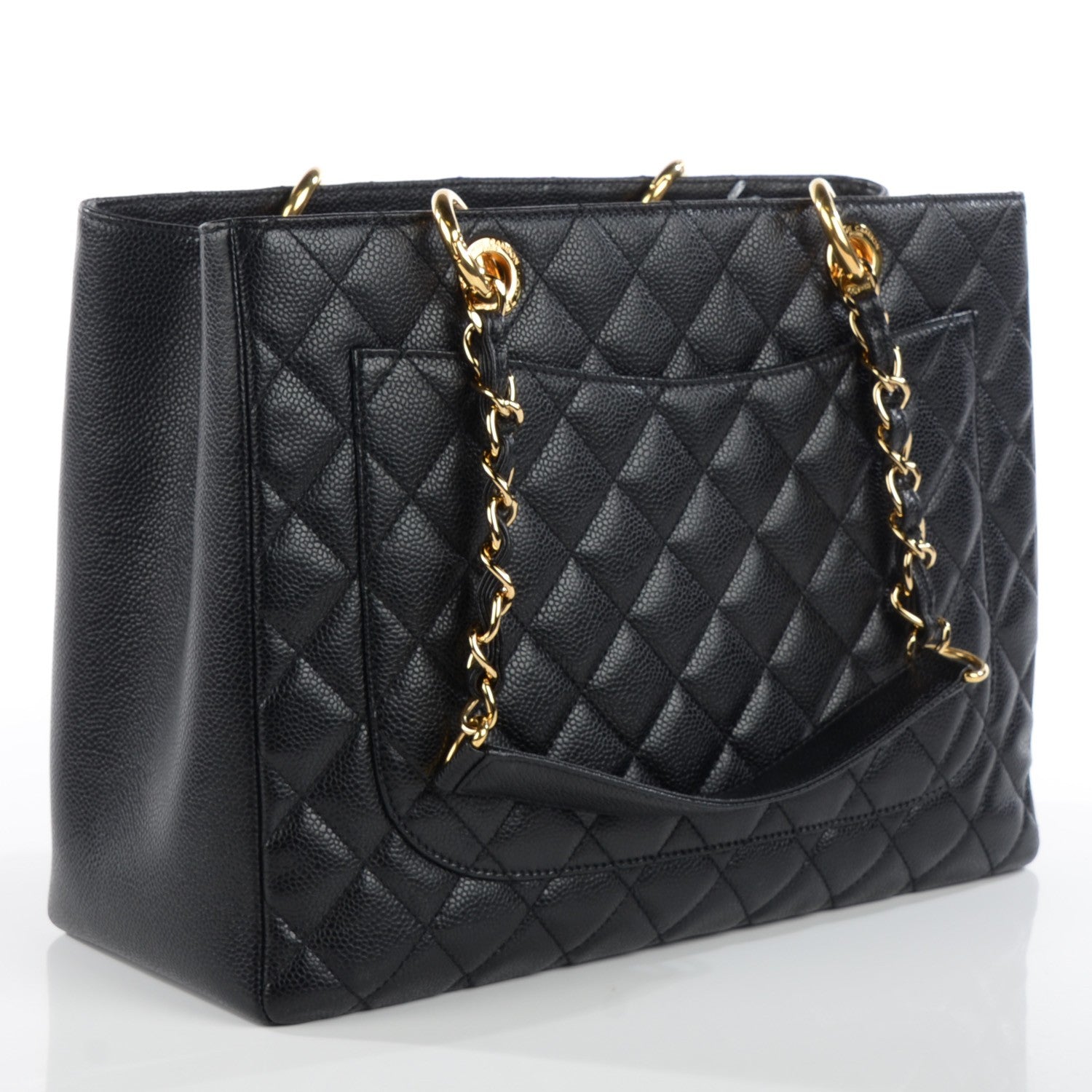 Chanel Caviar Quilted Grand Shopping Tote GST Black 3 of 7