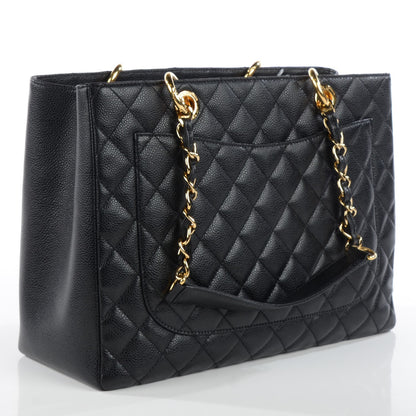 Chanel Caviar Quilted Grand Shopping Tote GST Black 3 of 7