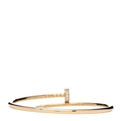 Cartier 18K Yellow Gold Diamond Small Juste Un Clou Bracelet 14 2 of 4