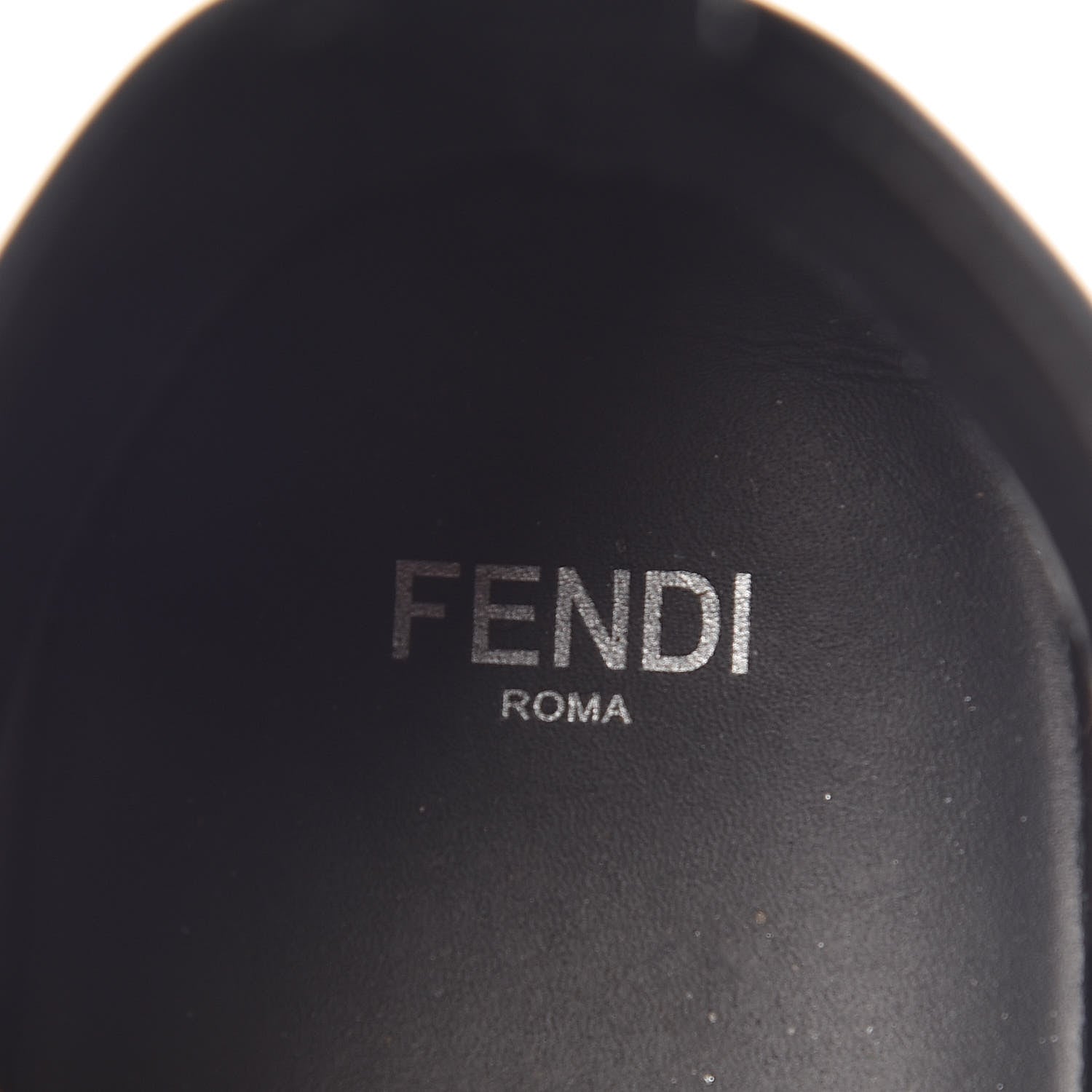 Fendi Glazed Fabric FF 1974 Stamp Patch High Top Sneakers 38.5 Mogano Panna Black 10 of 12