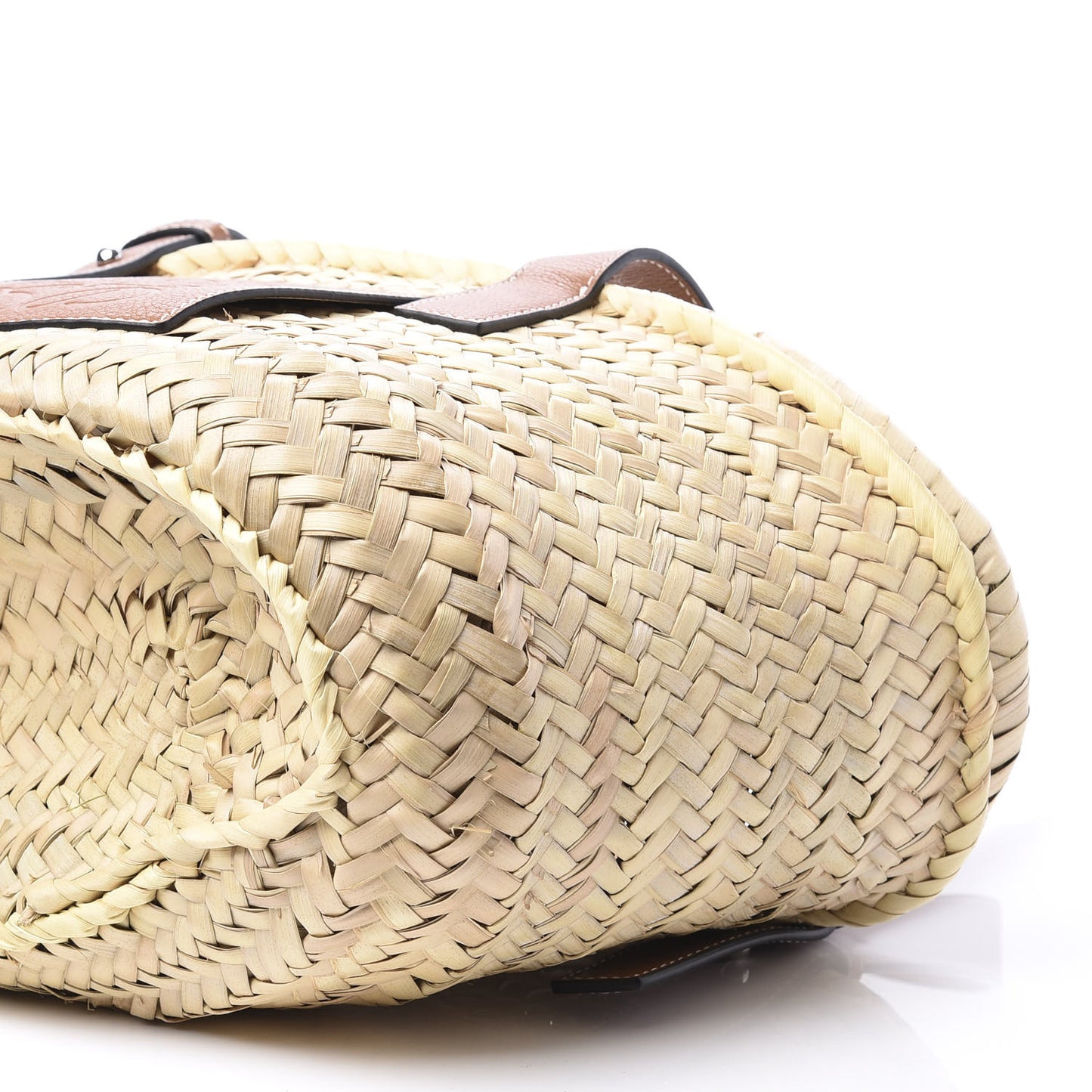 Raffia Small Basket Tote Bag Natural Tan