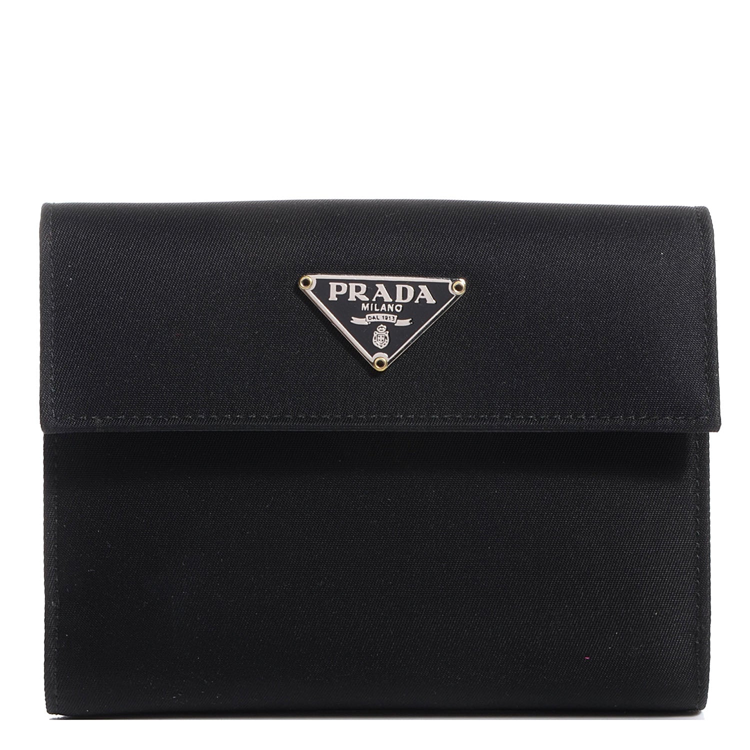 Prada Tessuto Nylon French Wallet Nero Black 1 of 12