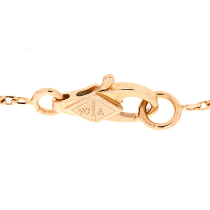 Van Cleef & Arpels 18K Rose Gold Carnelian Sweet Alhambra Bracelet 4 of 7