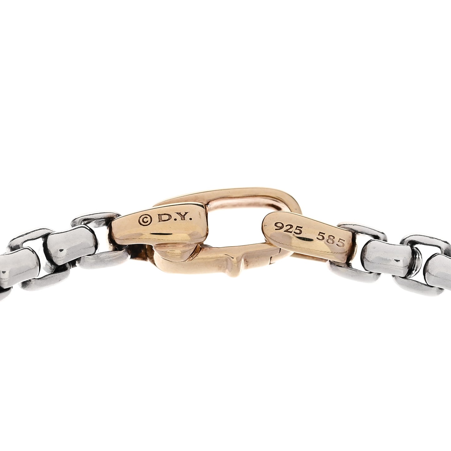 Sterling Silver 14K Yellow Gold 4mm Box Chain Bracelet