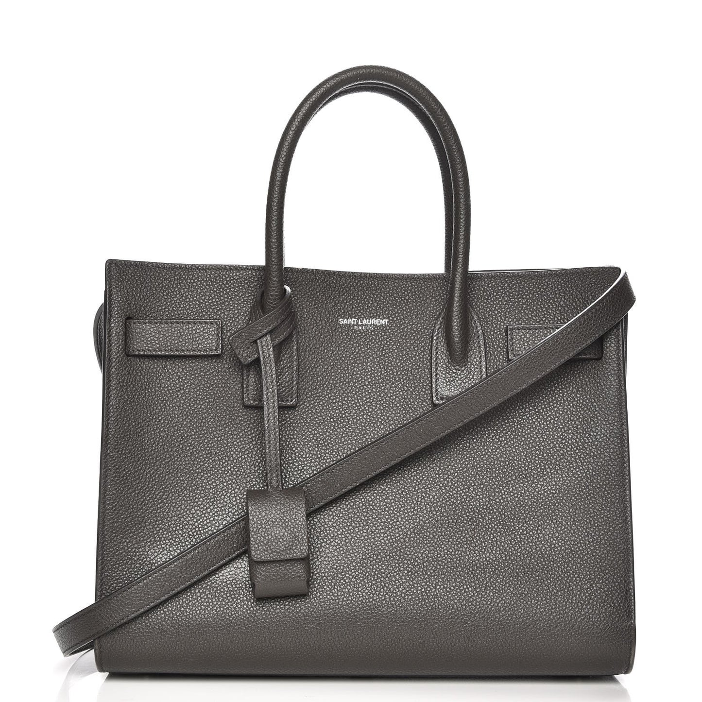 Grained Calfskin Baby Sac De Jour Coal