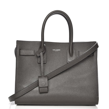 Saint Laurent Grained Calfskin Baby Sac De Jour Coal 1 of 8