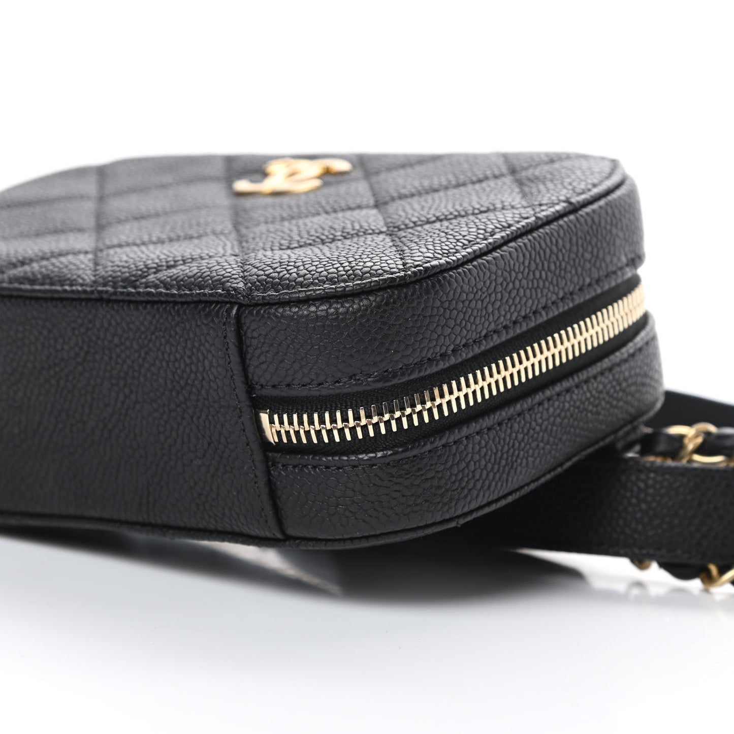 Caviar Quilted Waist Bag Black