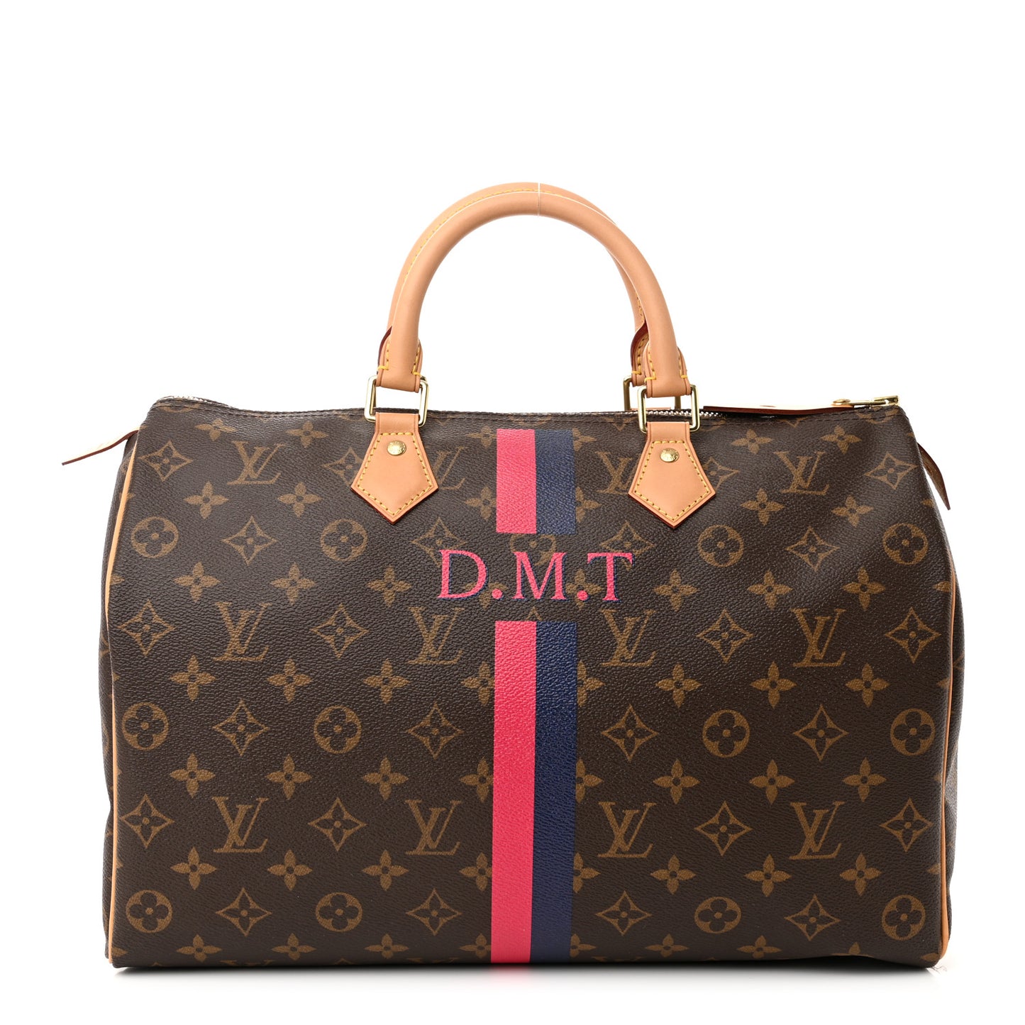 Monogram My LV Heritage Speedy 35 Fuchsia Blue Marine
