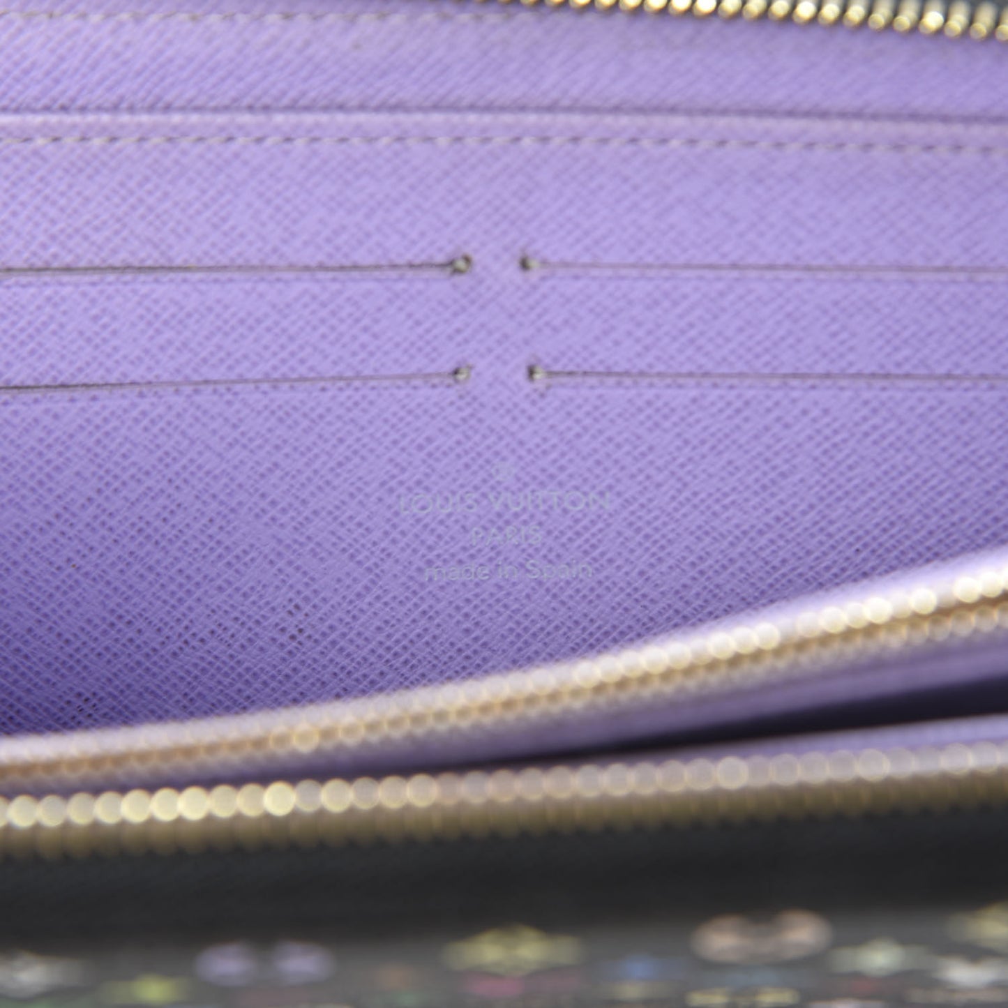 Monogram Multicolor Zippy Wallet Black Violet