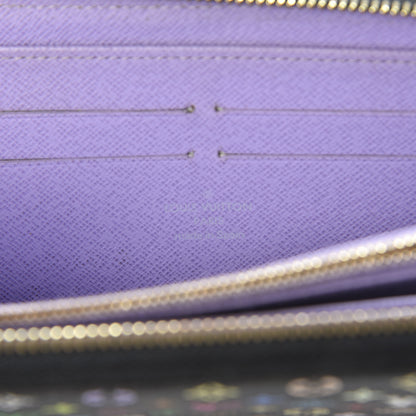 Louis Vuitton Monogram Multicolor Zippy Wallet Black Violet 7 of 8