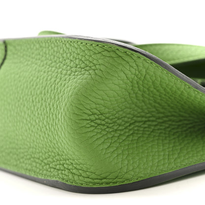 Hermes Taurillon Clemence Halzan 25 Vert Yucca 9 of 12